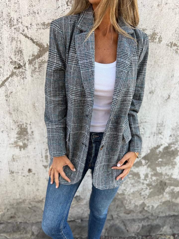 Danaya | Stijlvolle Dames Winter Geruite Blazer