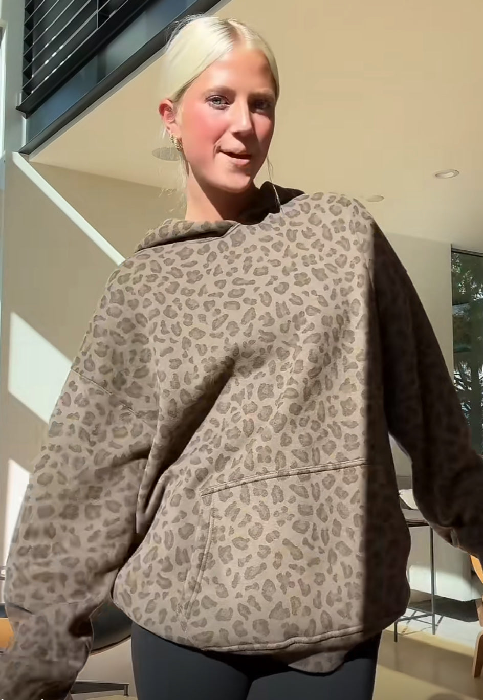 Leopard Print Vintage Hoodie