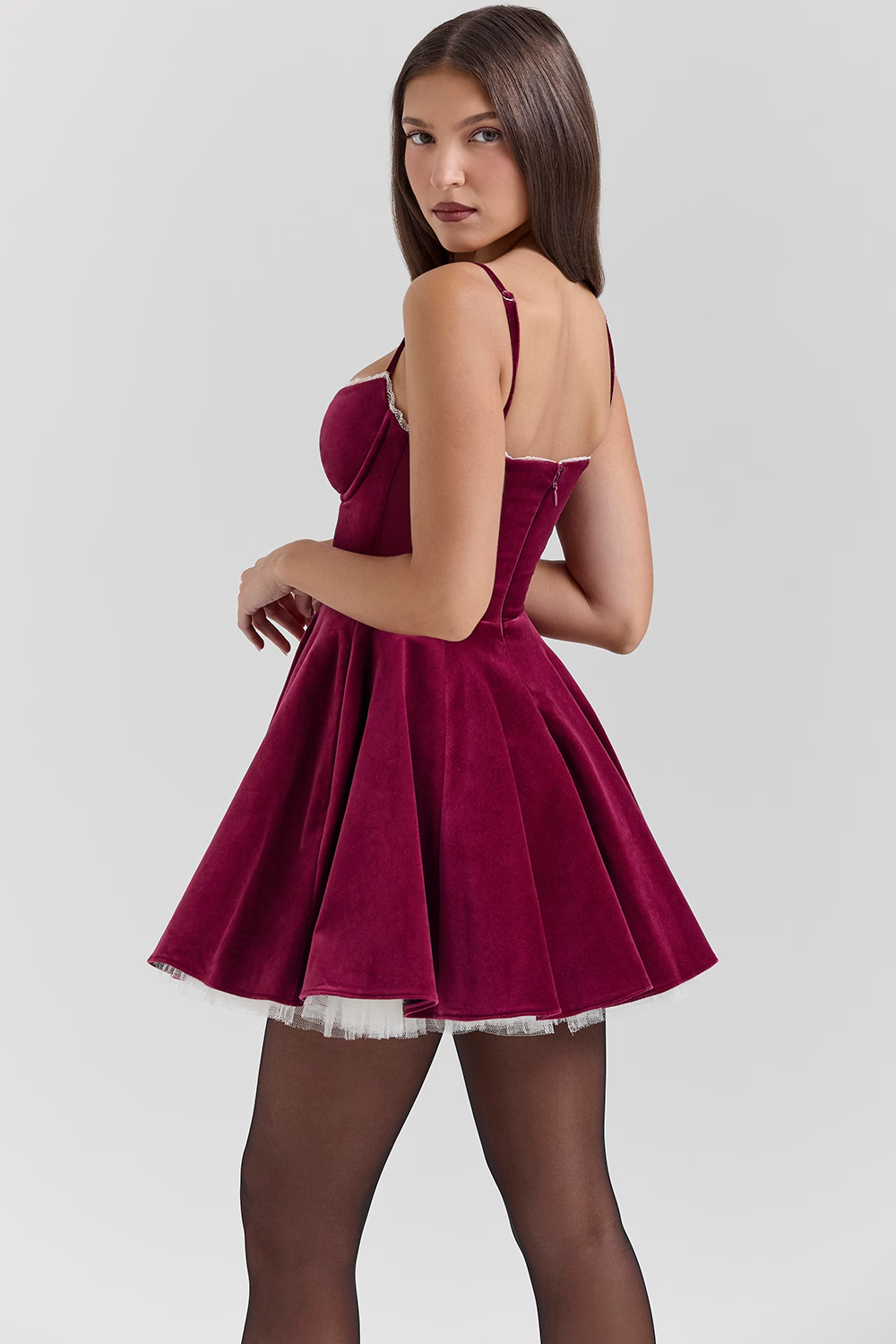 LUNA VELVET MINI DRESS