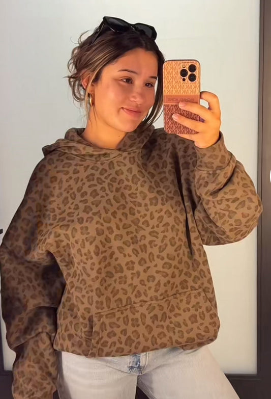 Leopard Print Vintage Hoodie