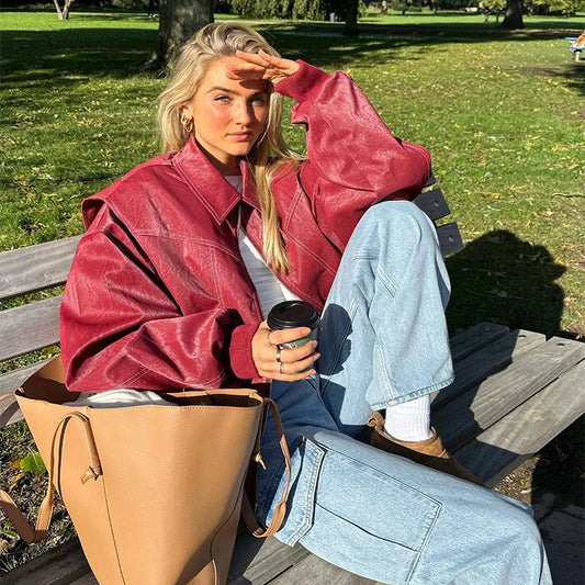 LAURA | OVERSIZED LEATHER JACKET