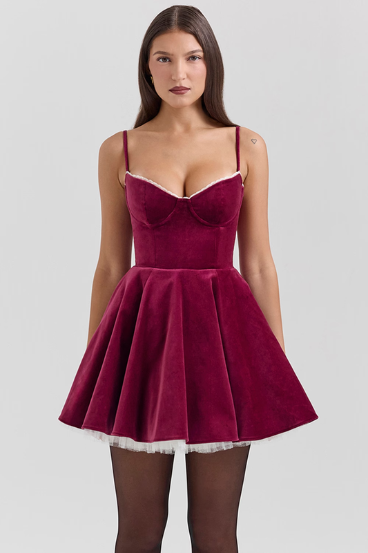 LUNA VELVET MINI DRESS